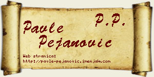 Pavle Pejanović vizit kartica
